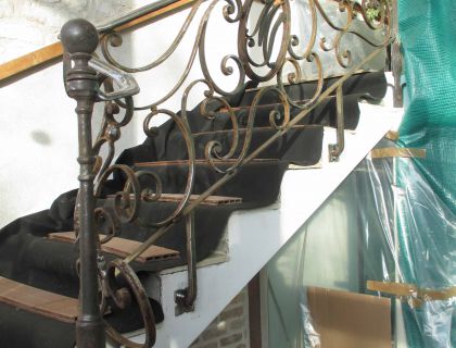 Rampe d'escalier forgé