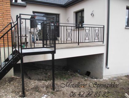 Rampe d'escalier forgé