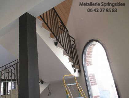 Rampe d'escalier forgé