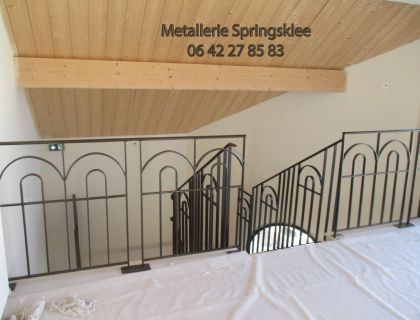 Rampe d'escalier forgé